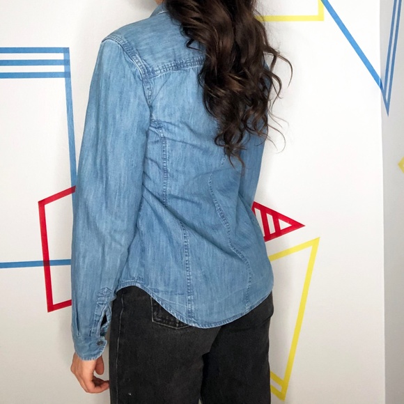 Calvin Klein Denim Button Down - Picture 4 of 5